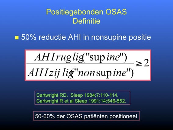 Slaappositie en apneu