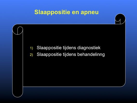 Slaappositie en apneu